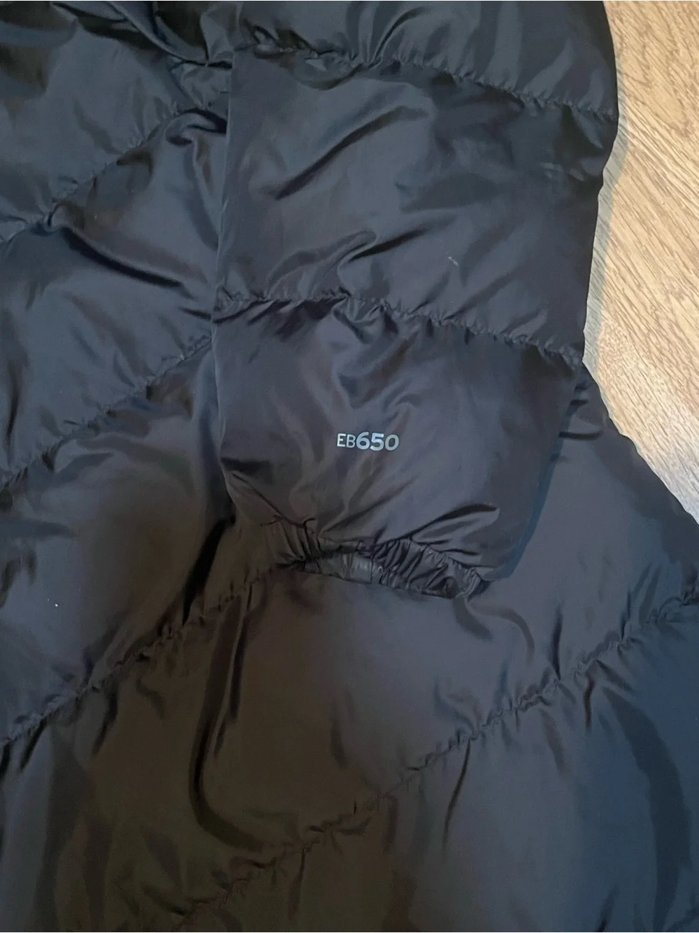 Eddie Bauer Black Quilted Jacket with Logo